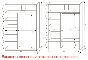 Шкаф-купе 1600 серии SOFT D6+D6+B2+PL3 (2 ящика+2штанги) профиль «Капучино» в Покачах - pokachi.ok-mebel.com | фото 8