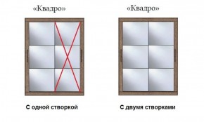 Шкаф-купе №19 Серия 3 Квадро (2000) Ясень Анкор светлый в Покачах - pokachi.ok-mebel.com | фото 3