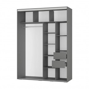 Шкаф-купе Крафт-6 1.6 м ШКК-06 (графит) в Покачах - pokachi.ok-mebel.com | фото 2