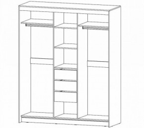 РИВЬЕРА Шкаф-купе 3х створчатый в Покачах - pokachi.ok-mebel.com | фото 2