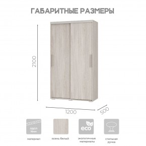 Шкаф-купе ШКК-11 (ясень белый) в Покачах - pokachi.ok-mebel.com | фото 7