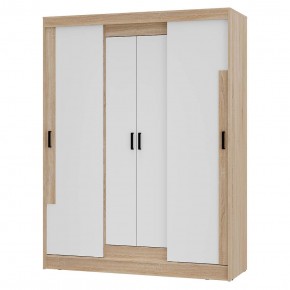 Шкаф-купе Смарт ШКК-06 (дуб сонома/белый) в Покачах - pokachi.ok-mebel.com | фото 2