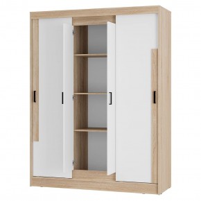 Шкаф-купе Смарт ШКК-06 (дуб сонома/белый) в Покачах - pokachi.ok-mebel.com | фото 3