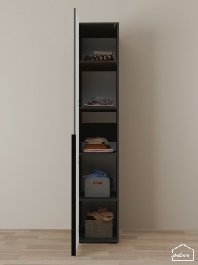 Шкаф Linnea MHR-1-2 2050х400х510 (Графит-М 11.1.25) в Покачах - pokachi.ok-mebel.com | фото 4