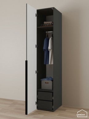 Шкаф Linnea MHR-1-3 2050х400х510 (Графит-М 11.1.25) в Покачах - pokachi.ok-mebel.com | фото 5