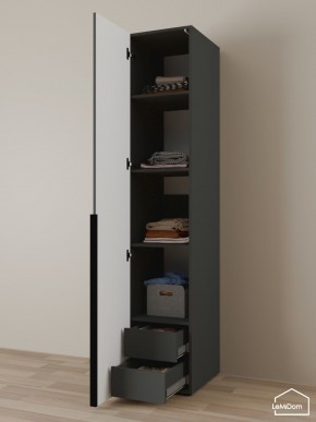 Шкаф Linnea MHR-1-4 2050х400х510 (Графит-М 11.1.25) в Покачах - pokachi.ok-mebel.com | фото 6