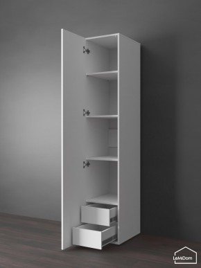 Шкаф Linnea MHR-1PO-4 2050х400х510 (Белый-М 11.1.1) в Покачах - pokachi.ok-mebel.com | фото 4