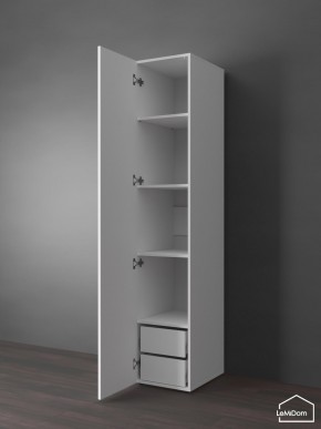 Шкаф Linnea MHR-1PO-4 2050х400х510 (Белый-М 11.1.1) в Покачах - pokachi.ok-mebel.com | фото 5