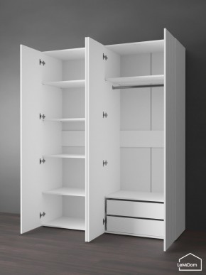 Шкаф Linnea MHR-4PO-2 2050х1600х510 (Белый-М 11.1.1) в Покачах - pokachi.ok-mebel.com | фото 5