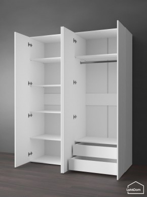 Шкаф Linnea MHR-4PO-2 2050х1600х510 (Белый-М 11.1.2) в Покачах - pokachi.ok-mebel.com | фото 6