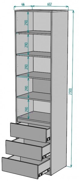 Шкаф Мальта H156 в Покачах - pokachi.ok-mebel.com | фото 2