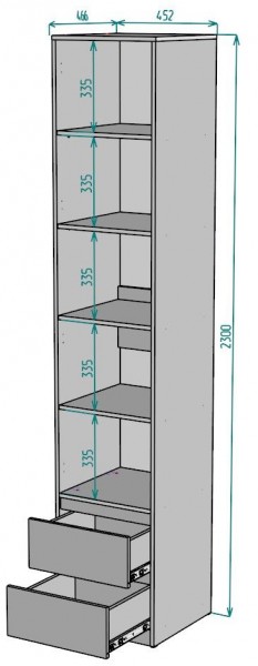 Шкаф Мальта H166 в Покачах - pokachi.ok-mebel.com | фото 2