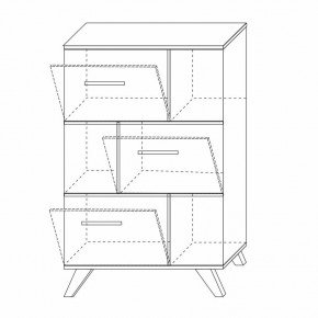 Шкаф низкий с нишами Вега Скандинавия в Покачах - pokachi.ok-mebel.com | фото 8