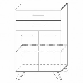 Шкаф низкий Вега Скандинавия в Покачах - pokachi.ok-mebel.com | фото 5