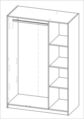 Шкаф ОРИОН трехдверный, цвет Дуб Венге в Покачах - pokachi.ok-mebel.com | фото 3