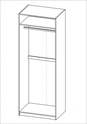 Шкаф ПЕГАС двухдверный, цвет Дуб Сонома в Покачах - pokachi.ok-mebel.com | фото 3