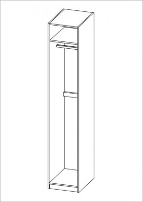 Шкаф ПЕГАС однодверный, цвет Дуб Сонома в Покачах - pokachi.ok-mebel.com | фото 3