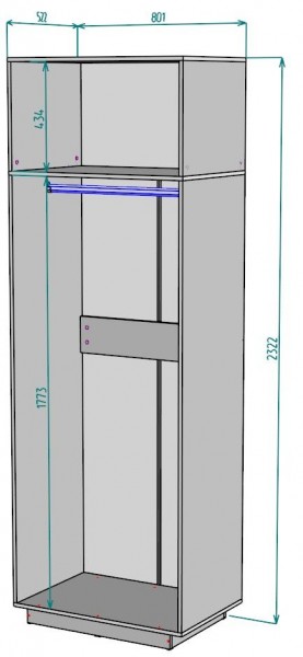 Шкаф "Аврора (H37)" в Покачах - pokachi.ok-mebel.com | фото 2