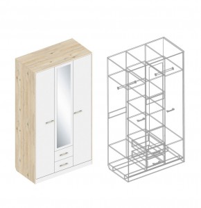 Шкаф "Милана" 3-х створчатый с 2 ящиками по центру в Покачах - pokachi.ok-mebel.com | фото 3
