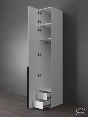 Шкаф с антресолью Linnea MHR-1A-3 2450х400х510 (Белый-М 11.1.2) в Покачах - pokachi.ok-mebel.com | фото 6