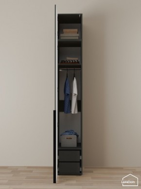 Шкаф с антресолью Linnea MHR-1A-3 2450х400х510 (Графит-М 11.1.25) в Покачах - pokachi.ok-mebel.com | фото 6
