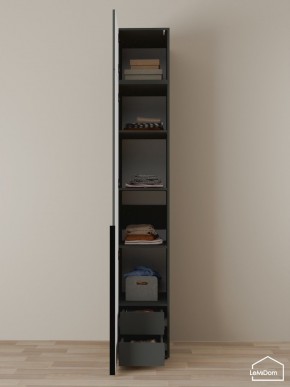 Шкаф с антресолью Linnea MHR-1A-4 2450х400х510 (Графит-М 11.1.25) в Покачах - pokachi.ok-mebel.com | фото 4