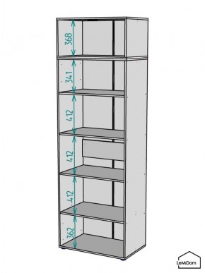 Шкаф с антресолью Linnea MHR-2A-2 2450х800х510 (Белый-М 11.1.1) в Покачах - pokachi.ok-mebel.com | фото 3