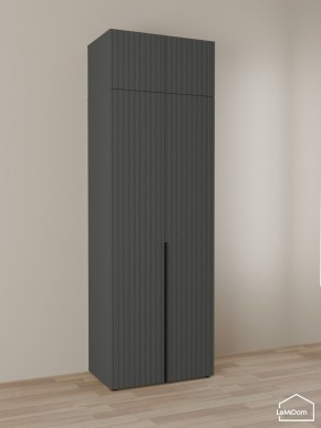 Шкаф с антресолью Linnea MHR-2A-2 2450х800х510 (Графит-М 11.1.25) в Покачах - pokachi.ok-mebel.com | фото