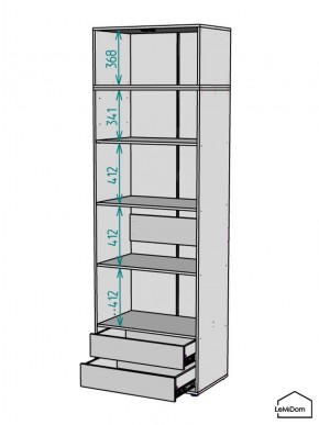 Шкаф с антресолью Linnea MHR-2A-4 2450х800х510 (Белый-М 11.1.1) в Покачах - pokachi.ok-mebel.com | фото 3