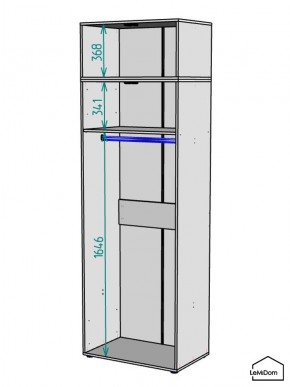 Шкаф с антресолью Linnea MHR-2POA-1 2450х800х510 (Белый-М 11.1.1) в Покачах - pokachi.ok-mebel.com | фото 3