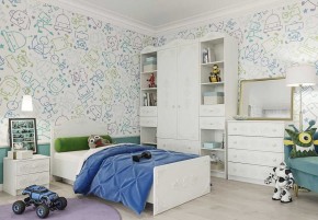 KI-KI СД450.1 Стеллаж 450 с ящ (белый/белое дерево) в Покачах - pokachi.ok-mebel.com | фото 4