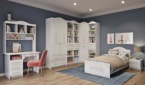 KI-KI СД450.1 Стеллаж 450 с ящ (белый/белое дерево) в Покачах - pokachi.ok-mebel.com | фото 5
