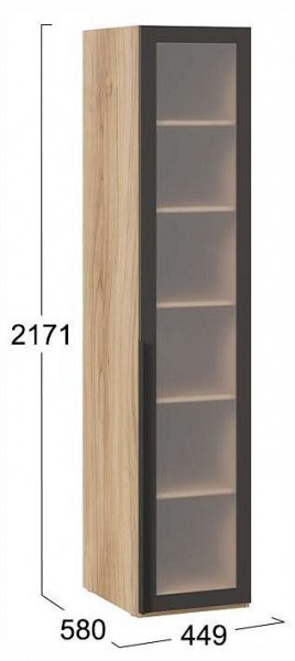 Шкаф-витрина Порто СМ-393.07.008 в Покачах - pokachi.ok-mebel.com | фото 3
