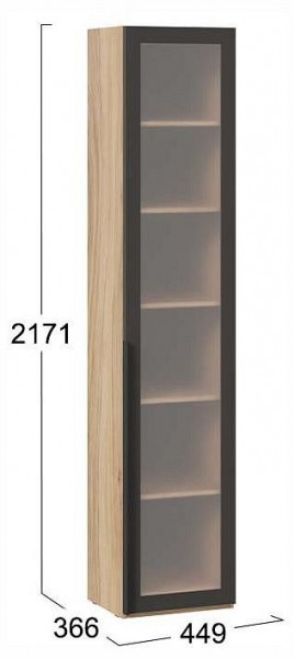 Шкаф-витрина Порто СМ-393.07.213 в Покачах - pokachi.ok-mebel.com | фото 4