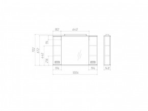 Шкаф-зеркало Cube 100 Эл. Домино (DC5013HZ) в Покачах - pokachi.ok-mebel.com | фото 2