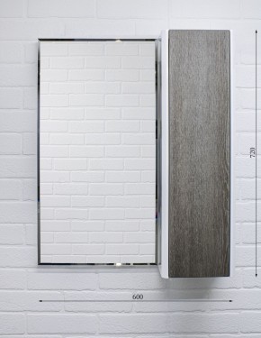 Шкаф-зеркало Uno 60 Дуб серый левый/правый Домино (DU1503HZ) в Покачах - pokachi.ok-mebel.com | фото 7