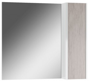 Шкаф-зеркало Uno 80 Дуб серый левый/правый Домино (DU1504HZ) в Покачах - pokachi.ok-mebel.com | фото 1