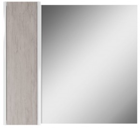 Шкаф-зеркало Uno 80 Дуб серый левый/правый Домино (DU1504HZ) в Покачах - pokachi.ok-mebel.com | фото 2