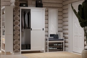 Скамья 85 Кантри для обуви, массив сосны, цвет белый в Покачах - pokachi.ok-mebel.com | фото 4
