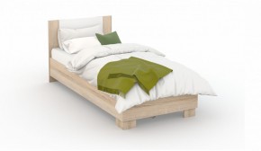 Спальня Аврора Кровать 90 со встроенным основанием под матрас Дуб сонома/Белый в Покачах - pokachi.ok-mebel.com | фото 1