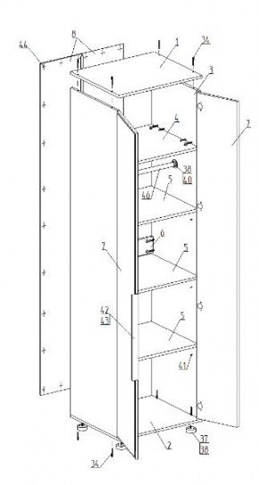 Спальный гарнитур "Лео" (модульный) в Покачах - pokachi.ok-mebel.com | фото 10