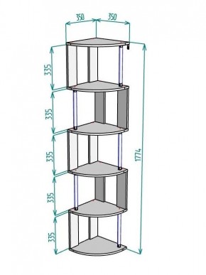 Стеллаж Maria S113-MA (Белый) в Покачах - pokachi.ok-mebel.com | фото 3
