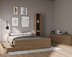 Стеллаж СИРИУС узкий, с пятью полками, цвет Дуб Сонома в Покачах - pokachi.ok-mebel.com | фото 3
