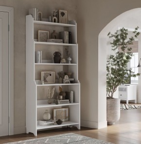 Стеллаж Вествик, массив сосны, цвет белый в Покачах - pokachi.ok-mebel.com | фото 3