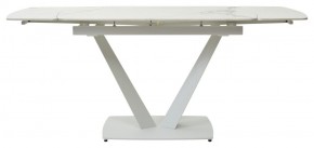 Стол ALATRI 120 GLOSS STATUARIO WHITE SOLID CERAMIC / WHITE, ®DISAUR в Покачах - pokachi.ok-mebel.com | фото 4