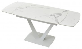 Стол ALATRI 120 GLOSS STATUARIO WHITE SOLID CERAMIC / WHITE, ®DISAUR в Покачах - pokachi.ok-mebel.com | фото 6