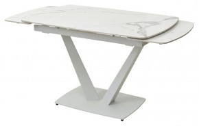 Стол ALATRI 120 GLOSS STATUARIO WHITE SOLID CERAMIC / WHITE, ®DISAUR в Покачах - pokachi.ok-mebel.com | фото 8