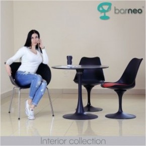 Стол Barneo T-3 Tulip style (RAL9017 черный, D100) в Покачах - pokachi.ok-mebel.com | фото 2