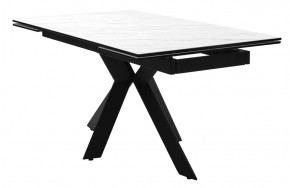 Стол BELLUNO 160 MARBLES KL-99 Белый мрамор матовый, итальянская керамика/ черный каркас, ®DISAUR в Покачах - pokachi.ok-mebel.com | фото 2