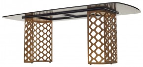 Стол CHIAVARI 220 KL-188 Контрастный мрамор матовый, итальянская керамика / Шампань, ®DISAUR в Покачах - pokachi.ok-mebel.com | фото 5